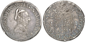 EUROPA. - NAVARRE - BEARN. - Königreich. Jeanne d'Albret, 1562-1572.&nbsp;&nbsp; 
 Teston 1566 ?, Pau.
PdA 3449 schöne Patina, l. Prägeschwäche, f. ...