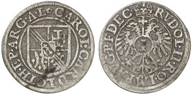 EUROPA. - STRASBOURG. - Bistum. Karl von Lothringen, 1593-1609.&nbsp;&nbsp; 
 Kreuzer o. J. mit Titel Rudolph II.
E. u. L. 258, Slg. Voltz 518 R ! s...