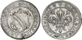 EUROPA. - STRASBOURG. - Stadt.&nbsp;&nbsp; 
 Ein weiteres, ähnliches Exemplar. Wappen mit glatten Feldern / Lilie.
E. u. L. 455 kl. Schrötlingsloch ...