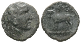 Thraco-Macedonian Tribes. Odrysai. AE. 3.42 g - 17.73 mm. Circa 187-72 BC.