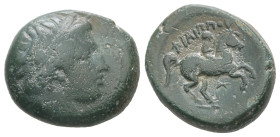 Kings of Macedon, Philip II, 359-336 BC. AE. 5.85 g - 17.12 mm.