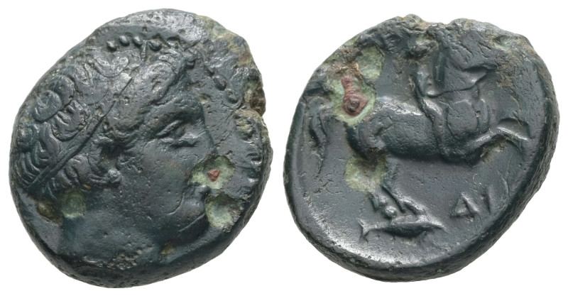 Kings of Macedon, Philip II, 359-336 BC. AE. 5.94 g - 19.22 mm.