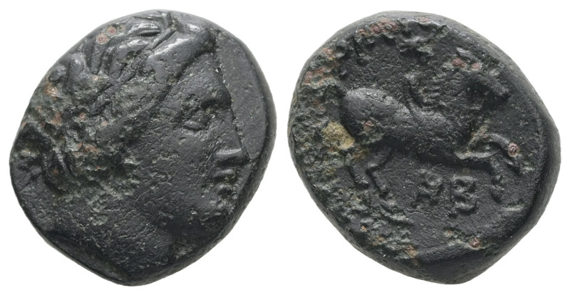 Kings of Macedon, Philip II, 359-336 BC. AE. 5.99 g - 16.69 mm.