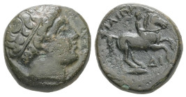 Kings of Macedon, Philip II, 359-336 BC. AE. 5.56 g - 16.88 mm.
