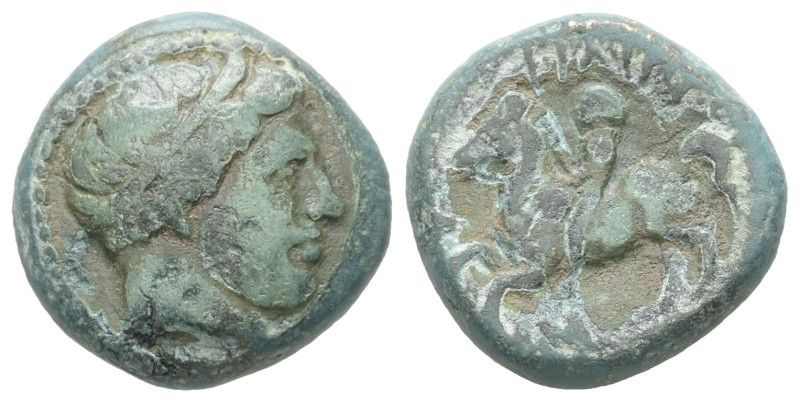 Kings of Macedon, Philip II, 359-336 BC. AE. 5.99 g - 16.91 mm.