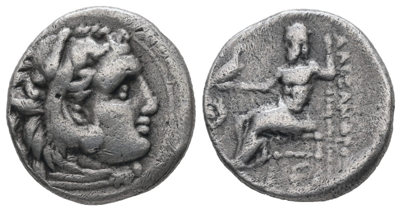 Kings of Macedon, Alexander III 'the Great', 336-323 BC. AR Drachm. 3.66 g - 17....