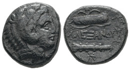 Kings of Macedon, Alexander III 'the Great', 336-323 BC. AE. 6.62 g - 18.27 mm.