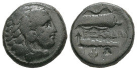 Kings of Macedon, Alexander III 'the Great', 336-323 BC. AE. 5.64 g - 17.32 mm.