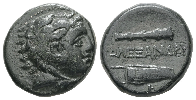 Kings of Macedon, Alexander III 'the Great', 336-323 BC. AE. 6.52 g - 17.90 mm.