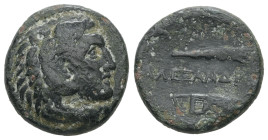 Kings of Macedon, Alexander III 'the Great', 336-323 BC. AE. 4.74 g - 17.14 mm.