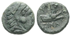 Kings of Thrace (Macedonian). Lysimachos, 305-281 BC. AE. 1.82 g - 18.15 mm.