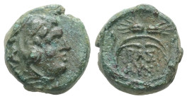 Kings of Thrace (Macedonian). Lysimachos, 305-281 BC. AE. 2.76 g - 12.71 mm.