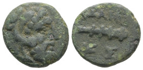 Kings of Thrace, Adaios. Circa 275-225 BC. AE. 4.83 g - 17.41 mm.
