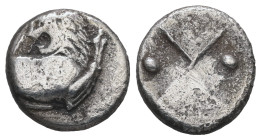 Thrace, Chersonesos. AR Hemidrachm. 2.13 g - 13.00 mm. Circa 386-338 BC.