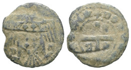 Crusaders, Mytilene. Dorino Gattilusio, AD 1428-1449. AE Denier. 1.26 g - 16.53 mm.