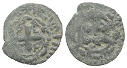Crusaders, Mytilene. Dorino Gattilusio, AD 1428-1449. AE Denier. 0.49 g - 16.42 mm.