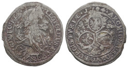 Austria. Leopold I, 1657-1705. 3 Kreuzer 1704. 1.58 g - 21.79 mm. Graz.
