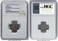 Philip II Cob Real ND (1578-1595) P-B XF Details (Environmental Damage) NGC, Potosi mint, Cal-242. 2.92gm. HID09801242017 © 2024 Heritage Auctions | A...