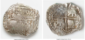 Philip II - Philip III "Santa Margarita" Cob 8 Reales ND (1578-1621) P-B XF (Shipwreck Effect), Potosi mint. 20.58gm. Grade III. Salvaged from the San...