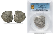 Philip III Cob 4 Reales ND (1618-1620) P-T XF40 PCGS, Potosi mint, KM9 (Rare) Cal-Type 149. 13.35gm. Holding the second highest grade on the PCGS cens...