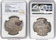Philip III Cob 8 Reales (1598-1603) P-B AU Details (Saltwater Damage) NGC, Potosi mint, KM1, Cal-910. 25.39gm. HID09801242017 © 2024 Heritage Auctions...