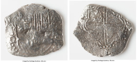 Philip III "Atocha" Cob 8 Reales ND (1612-1616) P-Q XF (Shipwreck Effect), Potosi mint, KM10, Cal-916. 19.20gm. Grade 3. Salvaged from the "Nuestra Se...