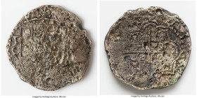 Philip III "Santa Margarita" Cob 8 Reales ND (1612-1616) P-Q XF (Shipwreck Effect), Potosi mint, KM10, Cal-917. 22.36gm. Grade III. Salvaged from the ...