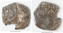 Philip III "Atocha" Cob 8 Reales ND (1616-1617) P-M XF (Shipwreck Effect), Potosi mint, KM10, Cal-919. 21.90gm. Grade 3. Salvaged from the "Nuestra Se...