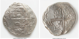 Philip III "Atocha" Cob 8 Reales ND (1616-1617) P-M XF (Shipwreck Effect), Potosi mint, KM10, Cal-919. 19.90gm. Grade 3. Salvaged from the "Nuestra Se...