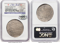 Philip III "São José" Cob 8 Reales 1617 P-M XF (Shipwreck Effect) NGC, Potosi mint, KM10, Cal-921. Salvaged from the "São José" (sunk in 1622 off Moza...