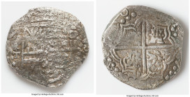 Philip III "Santa Margarita" Cob 8 Reales 1620 P-T XF (Shipwreck Effect), Potosi mint, KM10, Cal-929. 24.54gm. Grade III. Salvaged from the Santa Marg...