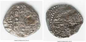 Philip III "Atocha" Cob 8 Reales ND (1618-1620) P-T XF (Shipwreck Effect), Potosi mint, KM10, Cal-Type 165. 18.50gm. Grade 3. Salvaged from the "Nuest...