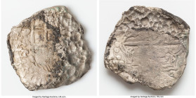 Philip III "Santa Margarita" Cob 8 Reales ND (1618-1621) P-T XF (Shipwreck Effect), Potosi mint, KM10, Cal-Type 165. 19.93gm. Grade III. Salvaged from...