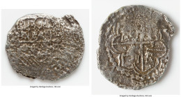 Philip III "Atocha" Cob 8 Reales ND (1598-1621) XF (Shipwreck Effect), Potosi mint, KM10. 18.30gm. Grade 3. Salvaged from the "Nuestra Señora de Atoch...