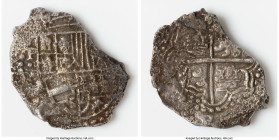 Philip III "Atocha" Cob 8 Reales ND (1598-1621) XF (Shipwreck Effect), Potosi mint, KM10. 15.40gm. Grade 3. Salvaged from the "Nuestra Señora de Atoch...