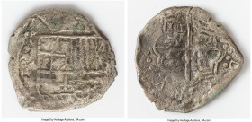 Philip III "Santa Margarita" Cob 8 Reales ND (1598-1621) XF (Shipwreck Effect), Potosi mint, KM10. 20.43gm. Grade III. Salvaged from the Santa Margari...