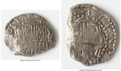 Philip III "Atocha" Cob 8 Reales ND (1598-1621) XF (Shipwreck Effect), Potosi mint, KM10. 19.10gm. Grade 3. Salvaged from the "Nuestra Señora de Atoch...