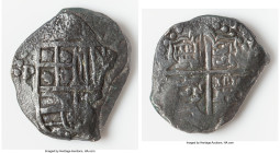Philip III "Santa Margarita" Cob 8 Reales ND (1598-1621) XF (Shipwreck Effect), Potosi mint, KM10. 23.02gm. Grade III. Salvaged from the Santa Margari...