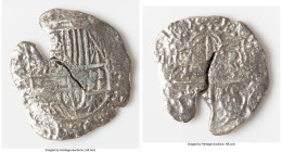 Philip III "Atocha" Cob 8 Reales ND (1598-1621) XF (Shipwreck Effect), Potosi mint, KM10. 15.70gm. Grade 3. Salvaged from the "Nuestra Señora de Atoch...