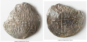 Philip III "Santa Margarita" Cob 8 Reales ND (1598-1621) XF (Shipwreck Effect), Potosi mint, KM10 (Castles & Lions Transposed variety). 21.34gm. Grade...
