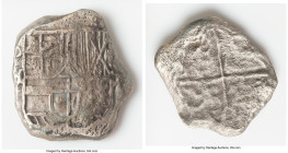 Philip III "Santa Margarita" Cob 8 Reales ND (1598-1621) XF (Shipwreck Effect), Potosi mint, KM10. 13.92gm. Grade III. Salvaged from the Santa Margari...