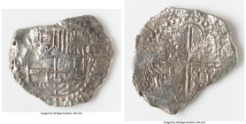 Philip III "Atocha" Cob 8 Reales ND (1598-1621) XF (Shipwreck Effect), Potosi mint, KM10. 18.30gm. Grade 3. Salvaged from the "Nuestra Señora de Atoch...