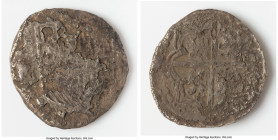 Philip III "Pre-Motherlode Atocha" Cob 8 Reales ND (1598-1621) XF (Shipwreck Effect), Potosi mint, KM10. 21.28gm. Grade "13 points". Salvaged from the...