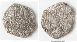 Philip III "Pre-Motherlode Atocha" Cob 8 Reales ND (1598-1621) XF (Shipwreck Effect), Potosi mint, KM10. 21.38gm. Grade III. Salvaged from the "Nuestr...