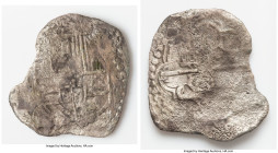 Philip III "Santa Margarita" Cob 8 Reales ND (1598-1621) XF (Shipwreck Effect), Potosi mint, KM10. 15.49gm. Grade III. Salvaged from the Santa Margari...