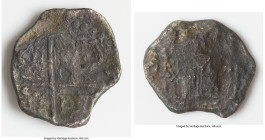 Philip III "Santa Margarita" Cob 8 Reales ND (1598-1621) XF (Shipwreck Effect), Potosi mint, KM10. 14.46gm. Grade IV. Salvaged from the Santa Margarit...