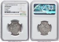 Philip IV Cob 2 Reales 1654 P-E-PH XF Details (Cleaned) NGC, Potosi mint, KM16, Cal-921. 6.84gm. An attractive example of the type, laudably struck le...
