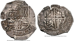 Philip IV Counterstamped Cob 7-1/2 Reales ND (1651-1652) P-E XF45 NGC, Potosi mint, KM-C19.3, c.f. KM19b (host). 25.41gm. Countermark: Crowned F flank...