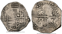 Philip IV Cob 8 Reales 1628 P-T VF Details (Cleaned) NGC, Potosi mint, cf. Cal Type-327 (no inverted shield option), cf. Paoletti-176 (same dies). 26....