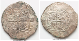 Philip IV "Maravillas" Cob 8 Reales 1653 P-E XF (Shipwreck Effect), Potosi mint, KM21, Cal-1503. 21.50gm. Accompanied by COA #193. Salvaged from the "...